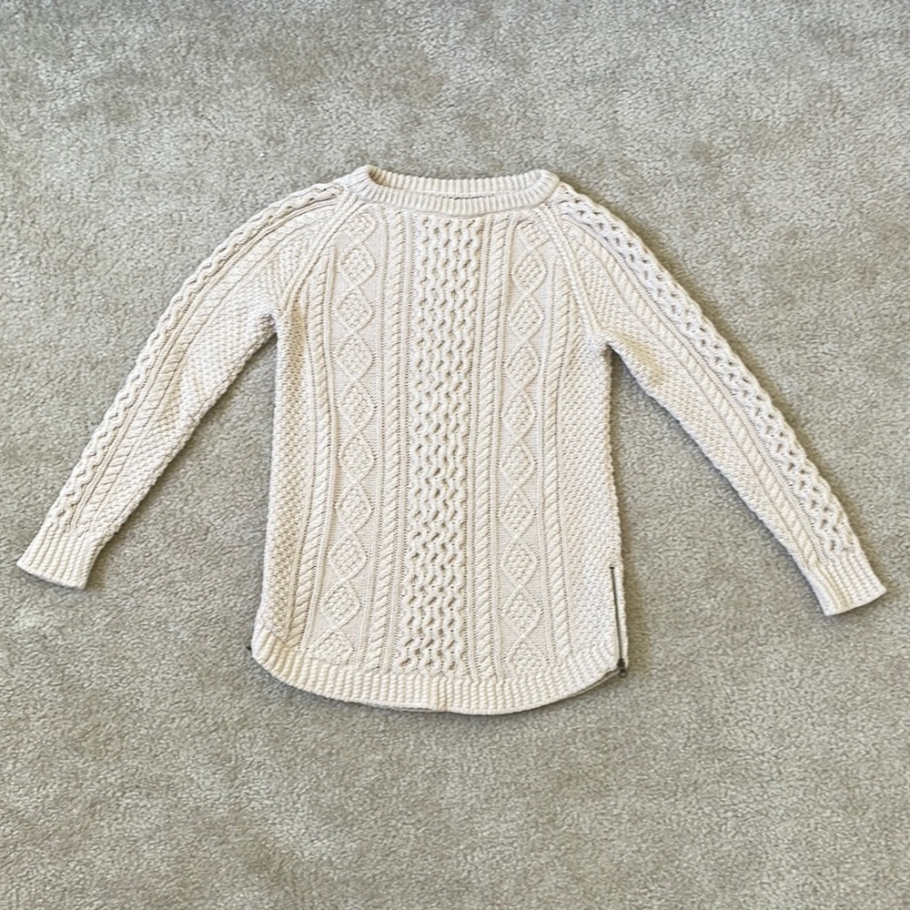 L.L. Bean Signature Cotton Fisherman Tunic Sweater - Small